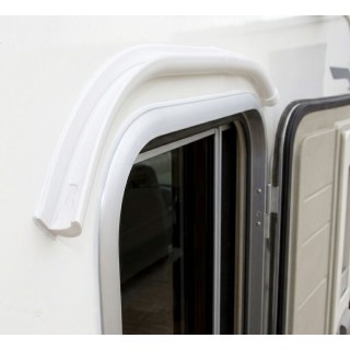 1 - Kit Anti Goutte Fiamma Blanc 75 cm Gouttière Mini-Adhésive pour Camping-Car, Caravane